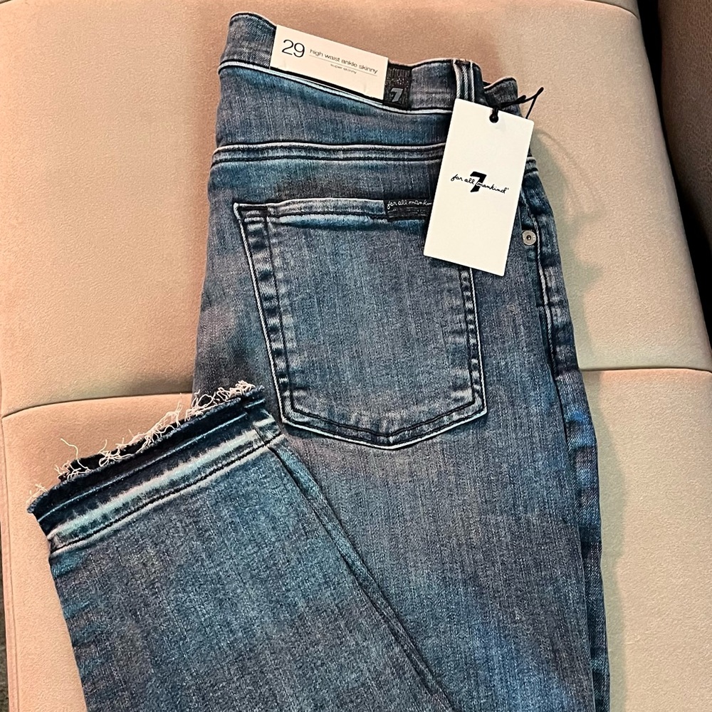 7 For All Mankind Harbor High-Waist Ankle Skinny Jean
